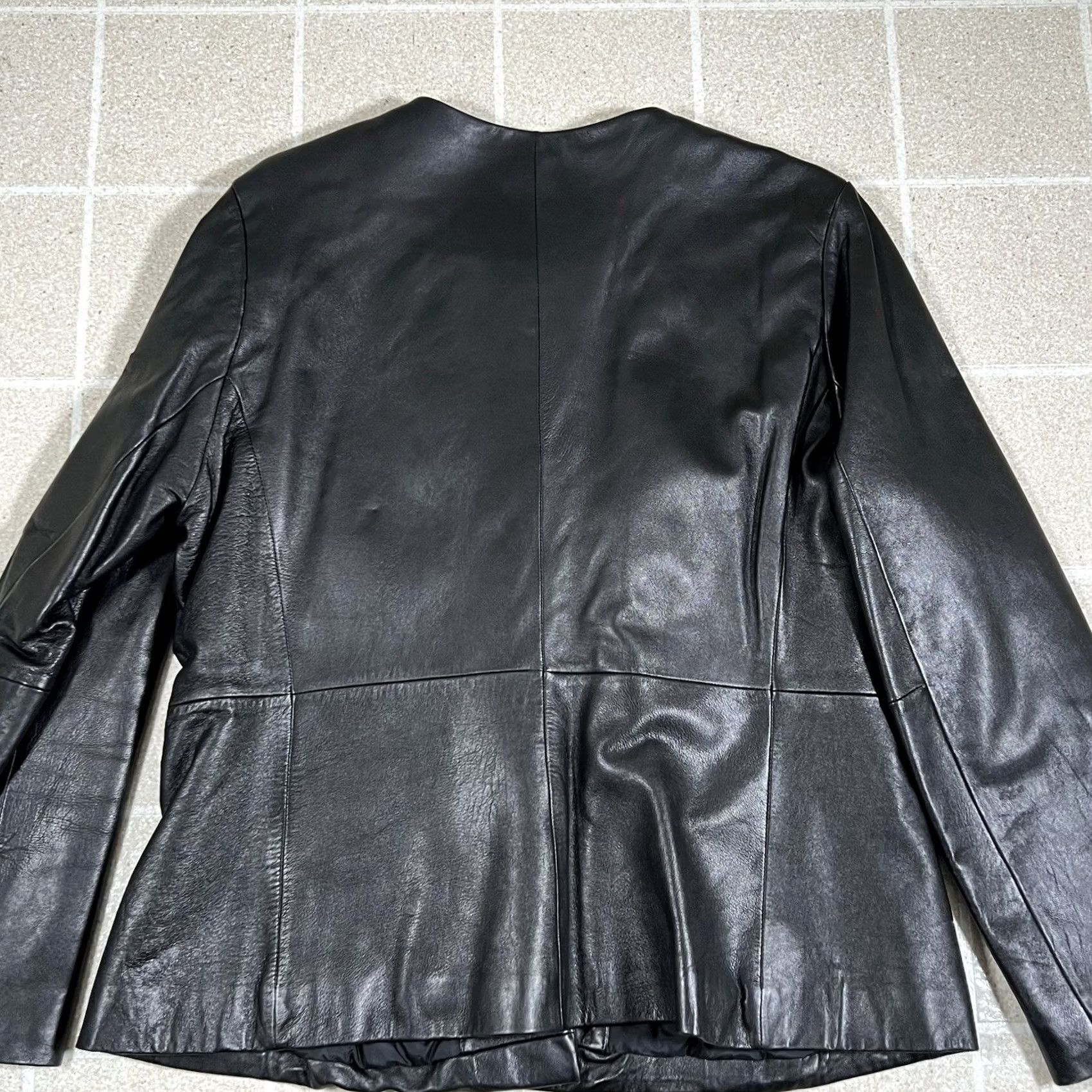 Vintage Wilsons Leather Pelle Studio Collarless Jacket Women Black Thinsulate Ultra Y2K XL Size XL / US 12-14 / IT 48-50 - 4 Thumbnail
