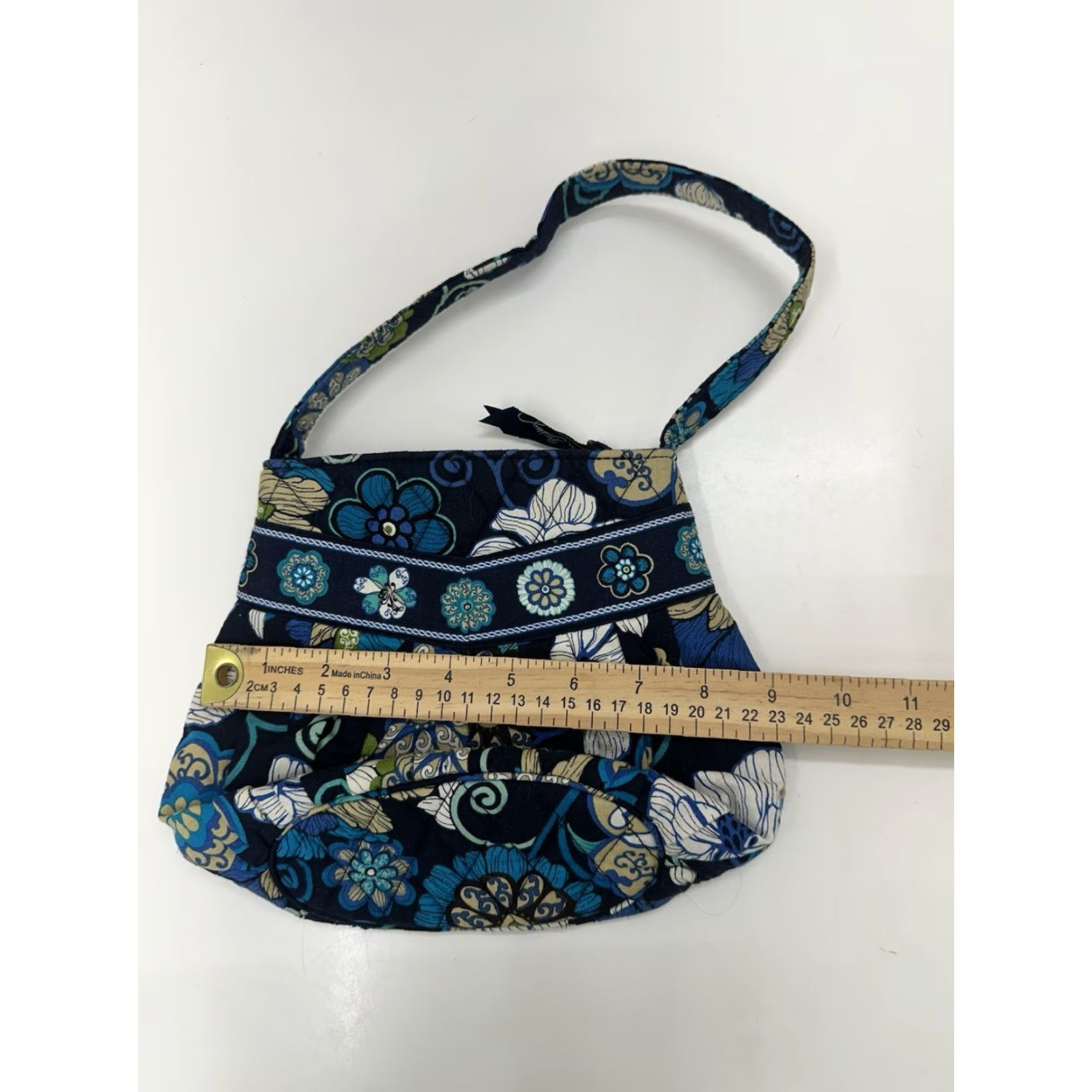 Vera Bradley Vera Bradley Purse Hannah Handbag Blue Mod Floral Quilted Zip Shoulder Bag Y2K Ladies Womens Bag Accessories Size ONE SIZE - 6 Thumbnail