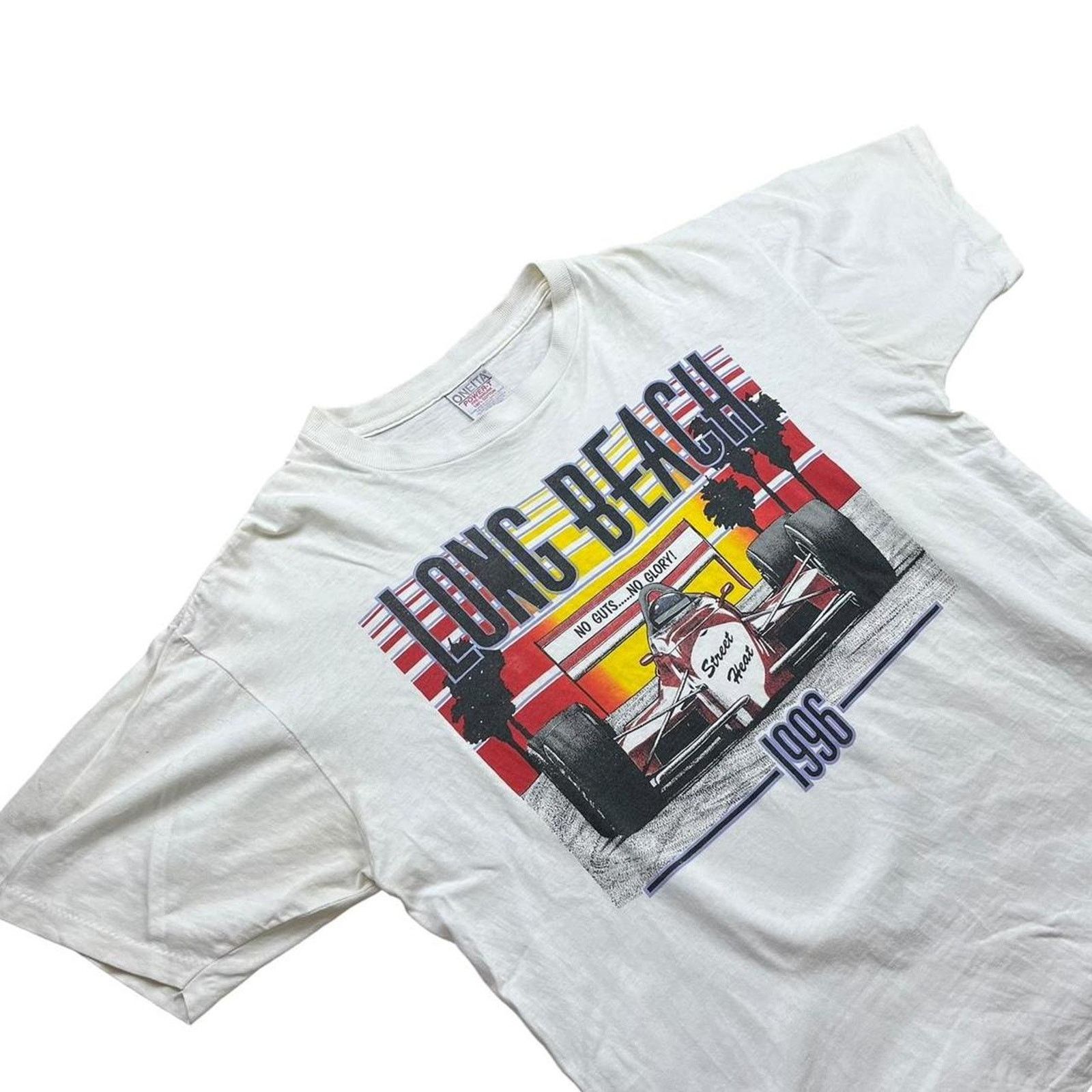 Vintage Vintage 1996 Long Beach “No Guts No Glory” T Shirt Size US L / EU 52-54 / 3 - 1 Thumbnail