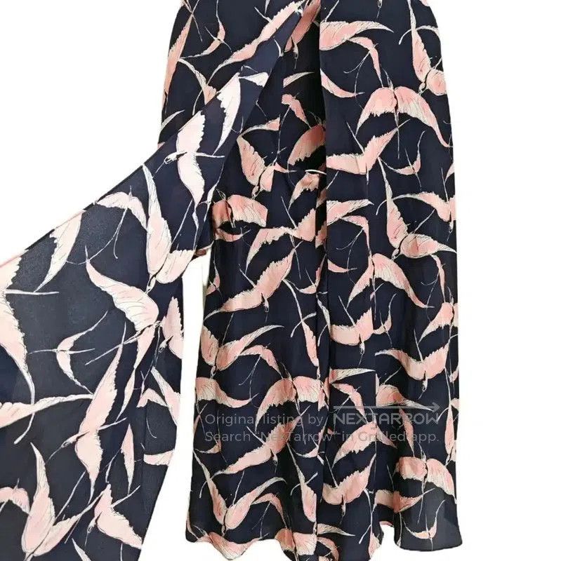 Valentino Valentino Silk Summer Dress with Bird Print . Size S / US 4 / IT 40 - 3 Thumbnail