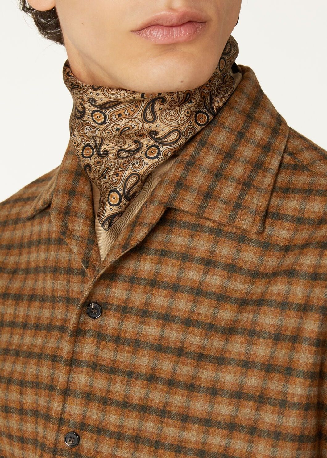 Loro Piana o1w1db10725 FAO8028 Raffaele Shirt in Brown Size US S / EU 44-46 / 1 - 3 Thumbnail