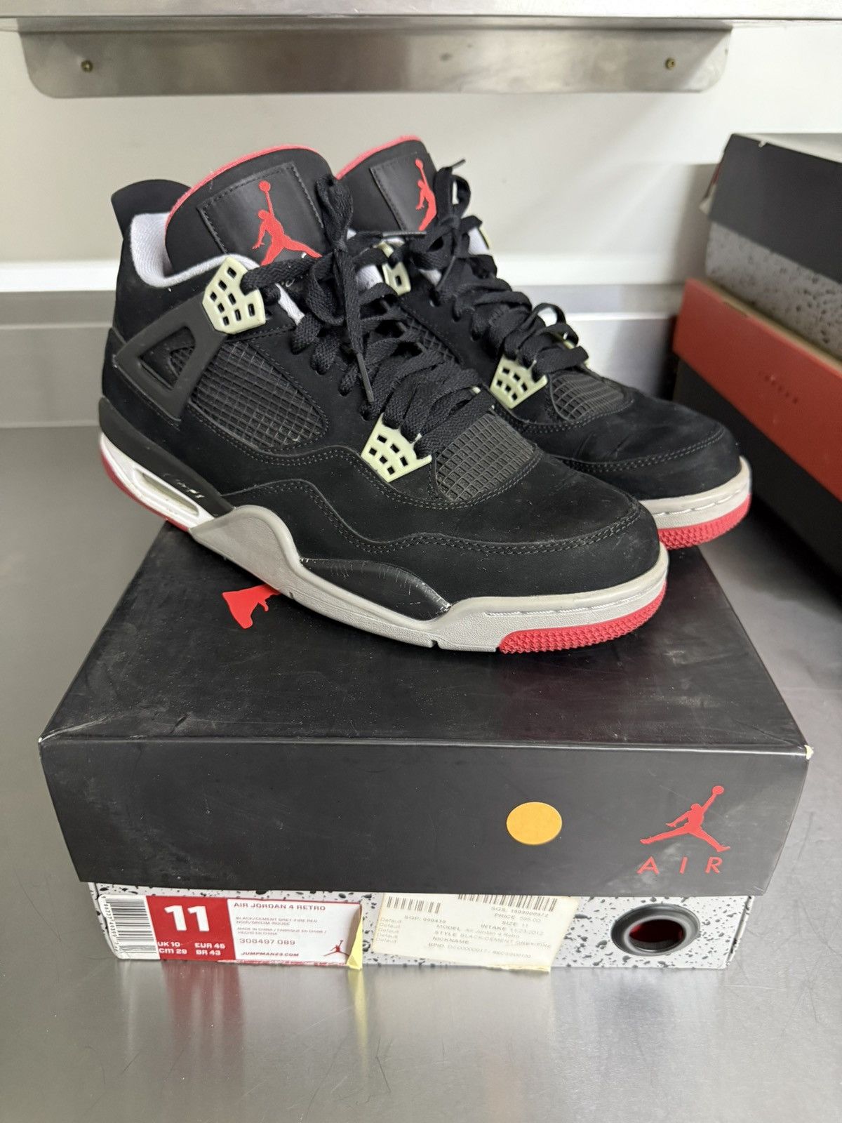 Jordan Brand Jordan 4 black cement Size US 11 / EU 44 - 1 Thumbnail