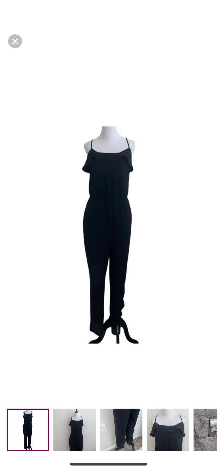Mossimo Mossimo small ruffle sleeveless black jumpsuit Size 28" / US 6 / IT 42 - 1 Thumbnail
