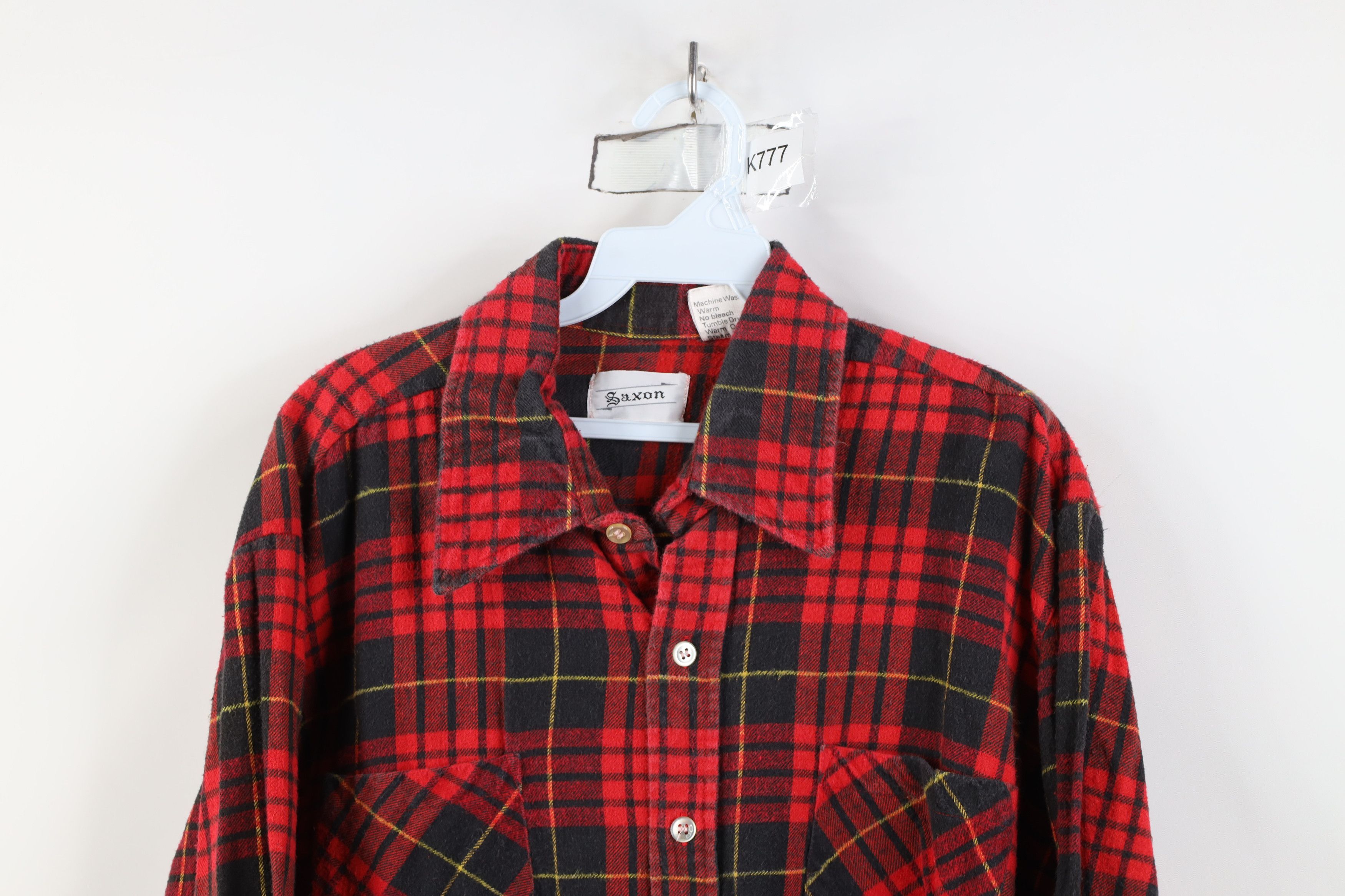 Vintage Vintage 70s Streetwear Flannel Collared Button Shirt Plaid Size US L / EU 52-54 / 3 - 2 Thumbnail