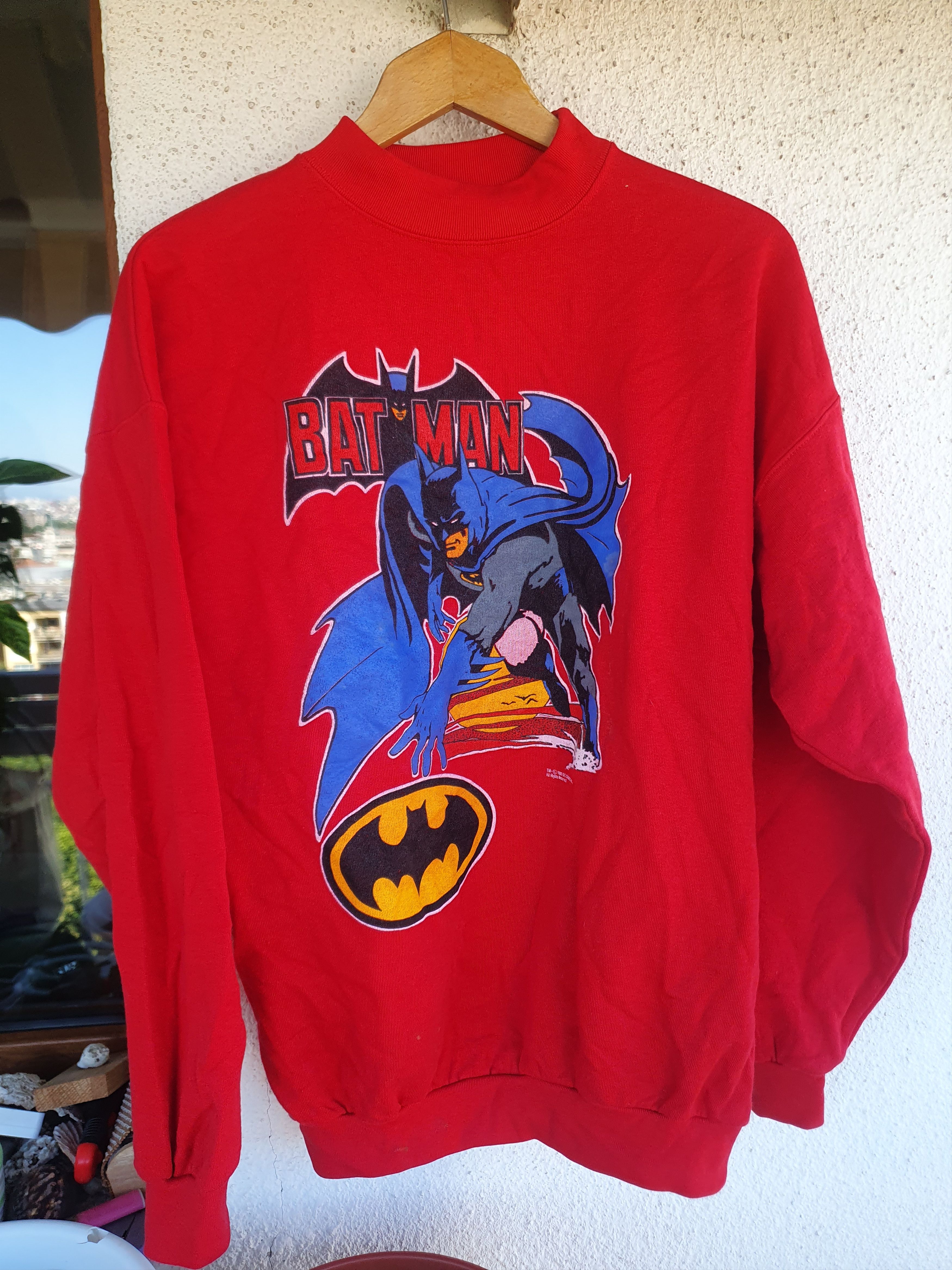 Batman Collection DC Comics Vintage 1989 Red Sweatshirt sz M