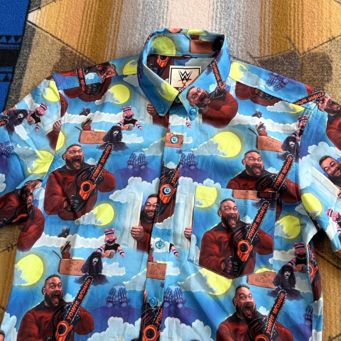 Vintage VINTAGE RSVLTS WWE Bray Wyatt Firefly Funhouse Short Sleeve Button Up Shirt Mens S Size US S / EU 44-46 / 1 - 4 Thumbnail