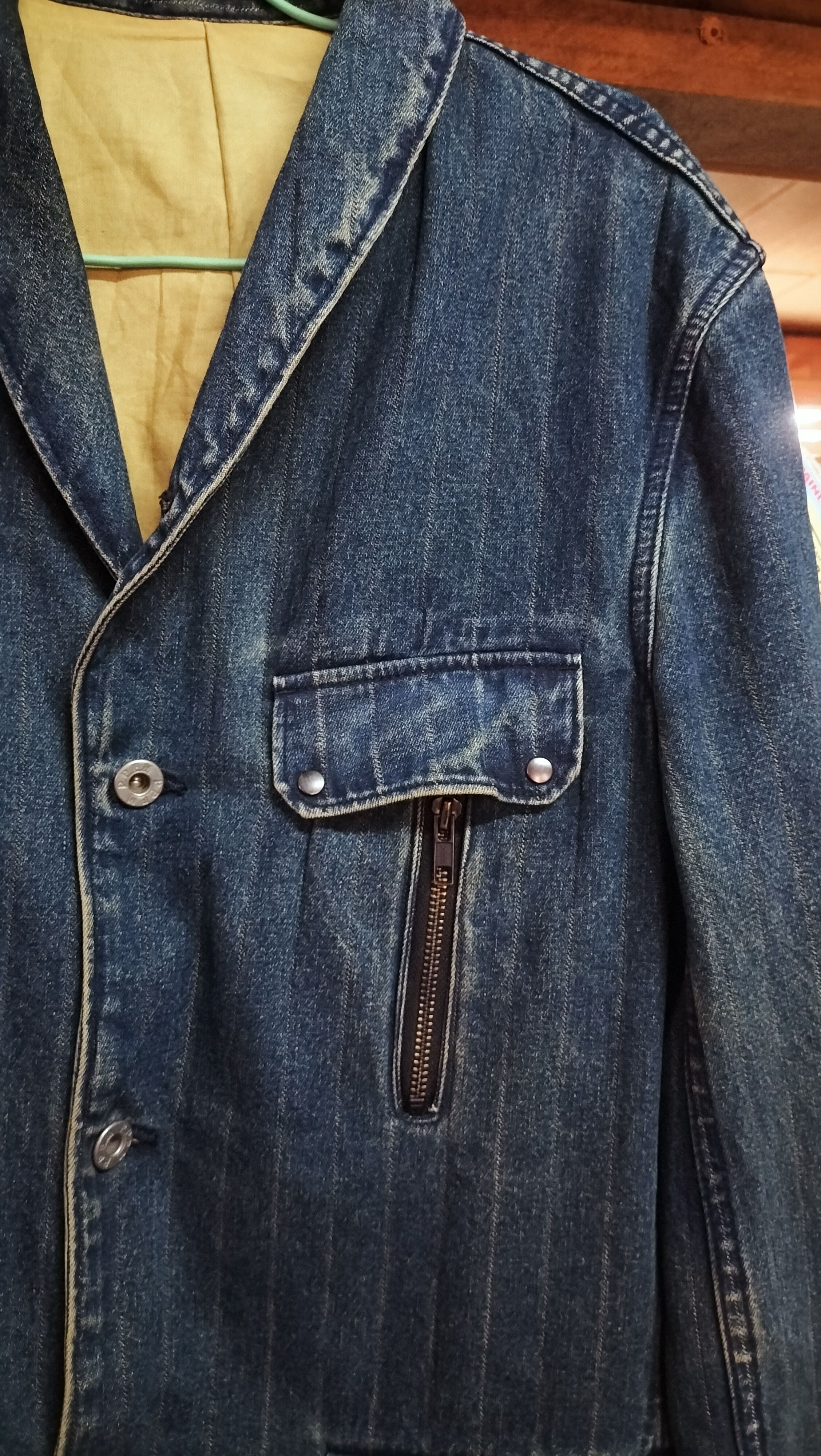 PPFM Vintage PPFM Denime Blazer jacket Japanese Rare Fabric Size US L / EU 52-54 / 3 - 2 Thumbnail