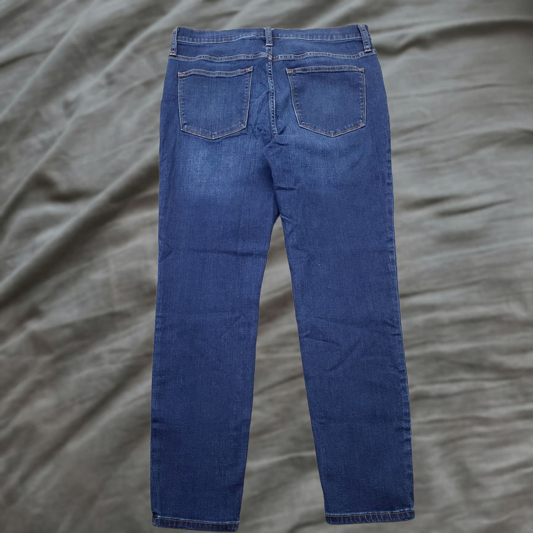 J.Crew J.CREW Women 31 Blue Denim Stretch Mid-Rise 9" Skinny Jeans - Boho Faded Whiskered Size 24" / US 00 / IT 34 - 1 Thumbnail