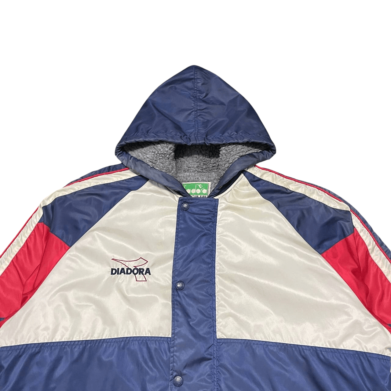 Diadora Vintage 90's Diadora Puffer Hooded Jacket Size US XL / EU 56 / 4 - 9 Thumbnail