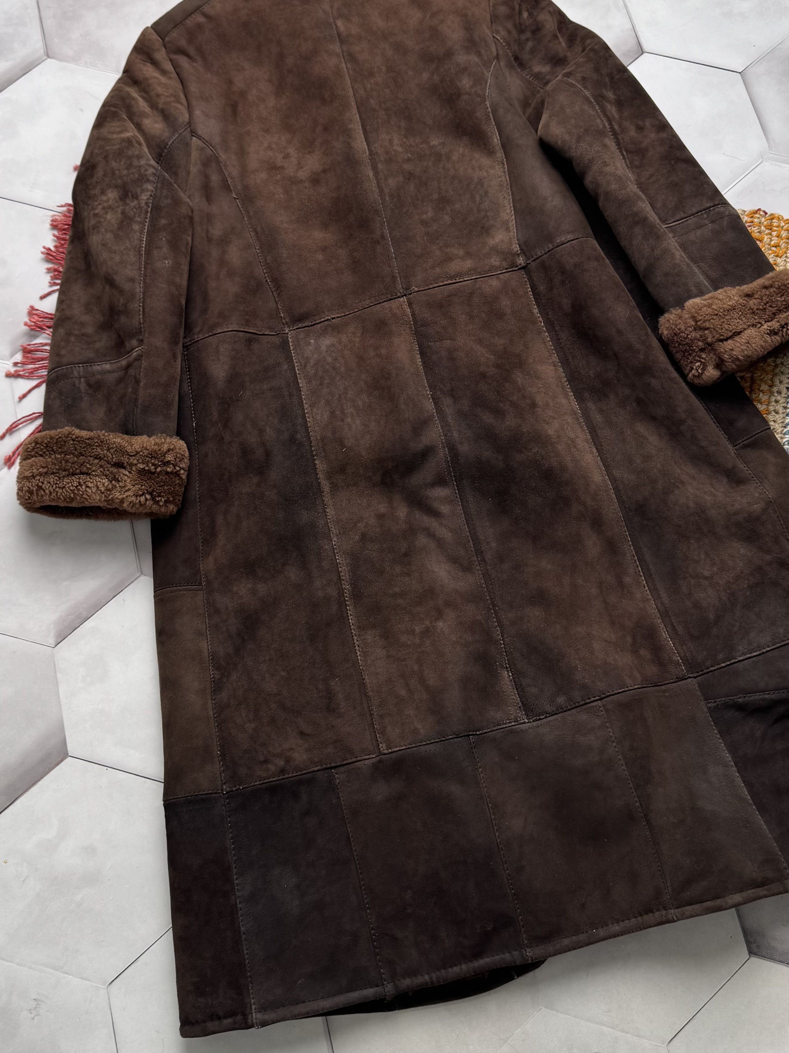 Vintage Vintage 80's Real Sheepskin Thrashed Coat (E4) Size XL / US 12-14 / IT 48-50 - 13 Thumbnail