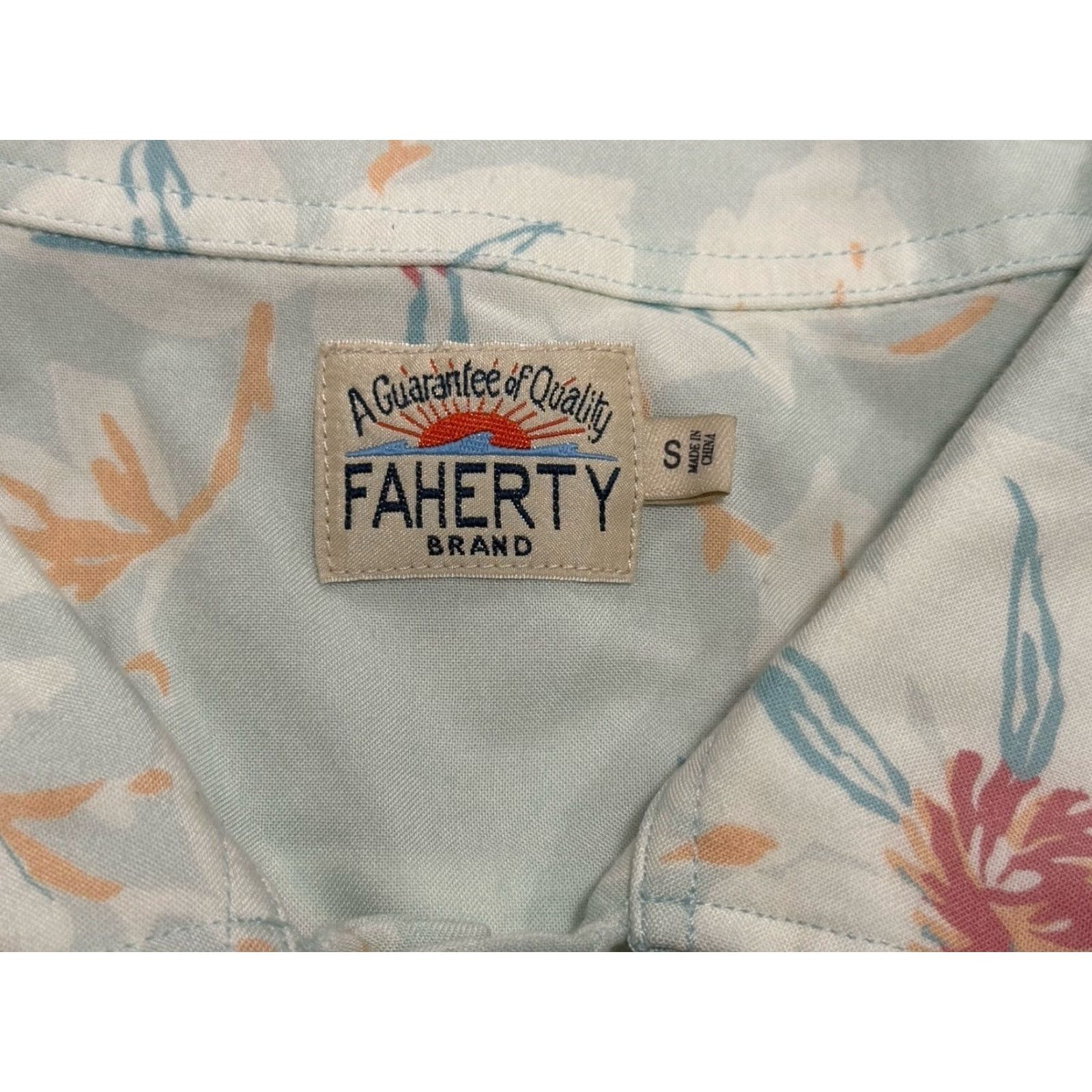Faherty VINTAGE Faherty Hawaiian Shirt Men Small Floral Recycled Rayon Casual Summer Beach Size US S / EU 44-46 / 1 - 4 Thumbnail