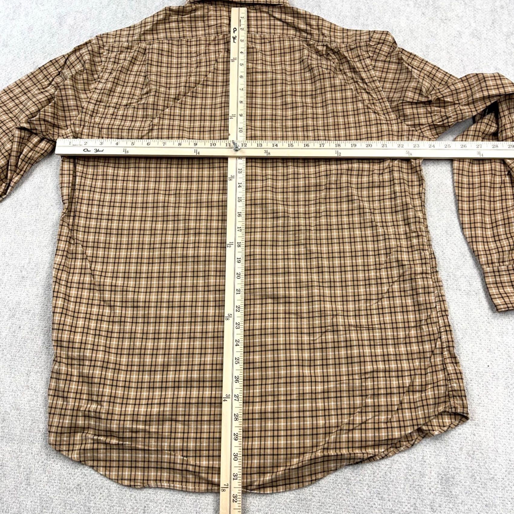 Polo Ralph Lauren Polo Ralph Lauren Men Large Brown Plaid Button Up Shirt Classic Fit Cotton Size US L / EU 52-54 / 3 - 5 Thumbnail