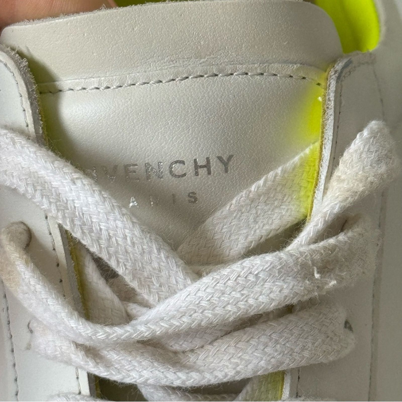 Givenchy Givenchy White and Neon Green Sneakers, Size 39,5, Authentic Size US 9 / IT 39 - 3 Thumbnail