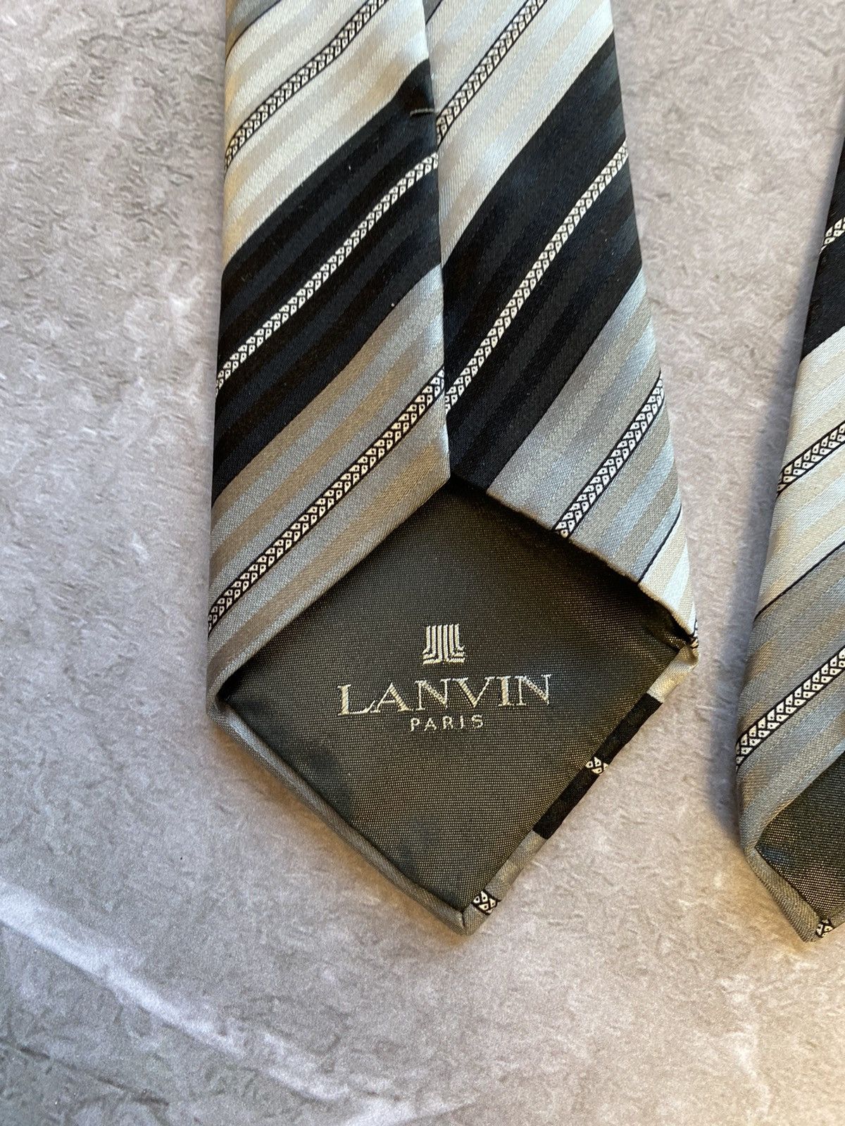 Designer × Lanvin Lanvin Paris Tie Vintage Luxury Made in France Monogram Logo Size ONE SIZE - 6 Thumbnail