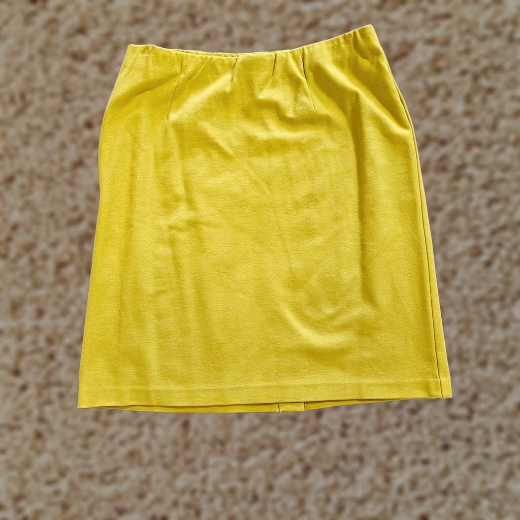 J. Jill J. Jill Petite Yellow Skirt - Small Waist, Knit Mini Size 28" / US 6 / IT 42 - 1 Thumbnail