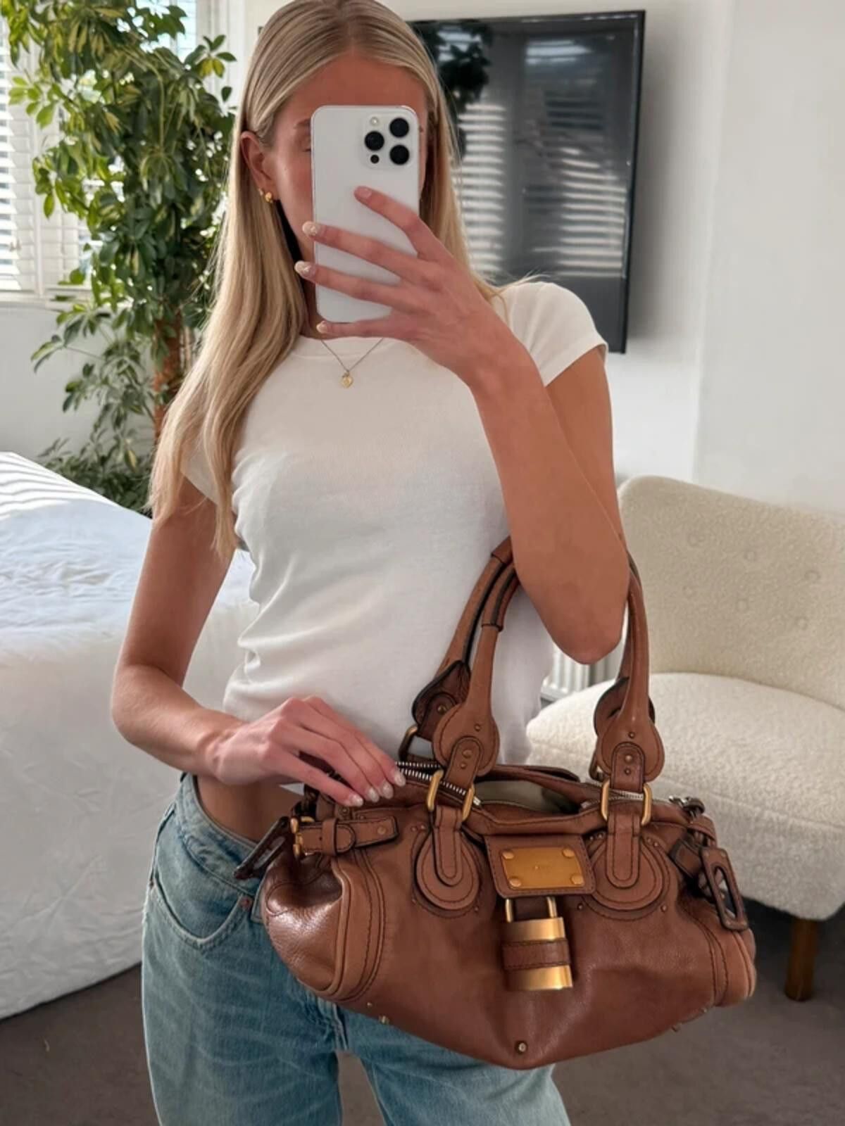chloma Chloé Paddington Leather Handbag Size ONE SIZE - 3 Thumbnail
