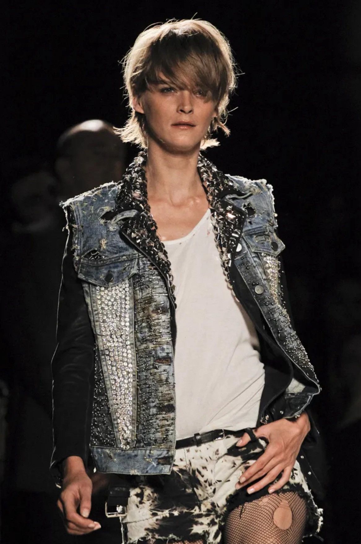 Balmain Balmain By Decarnin SS11 Runway Safety Pin Crystal Vest Size US S / EU 44-46 / 1 - 3 Thumbnail