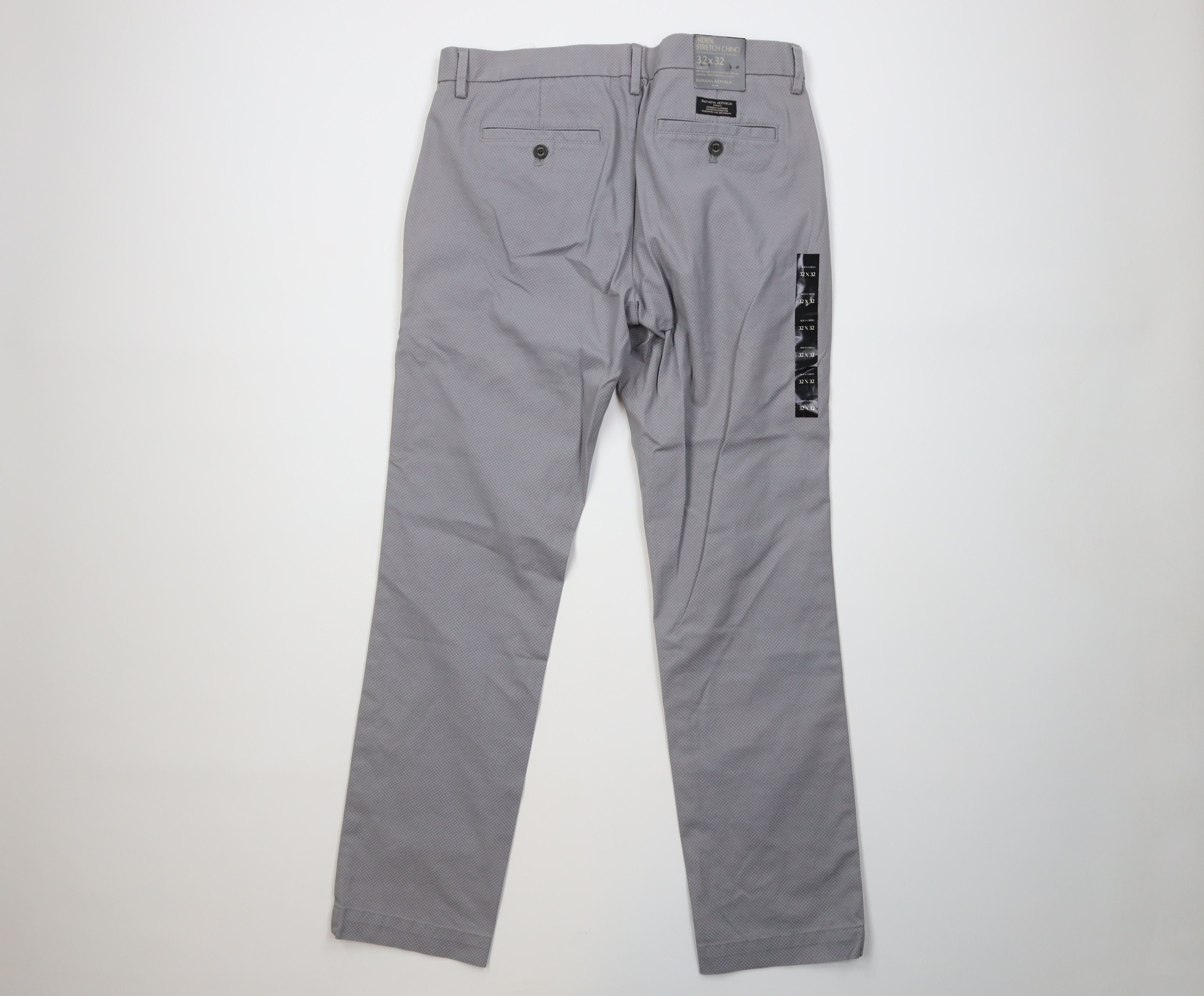 Banana Republic New Banana Republic Aiden Stretch Chino Pants Gray Geometric Size US 32 / EU 48 - 10 Thumbnail