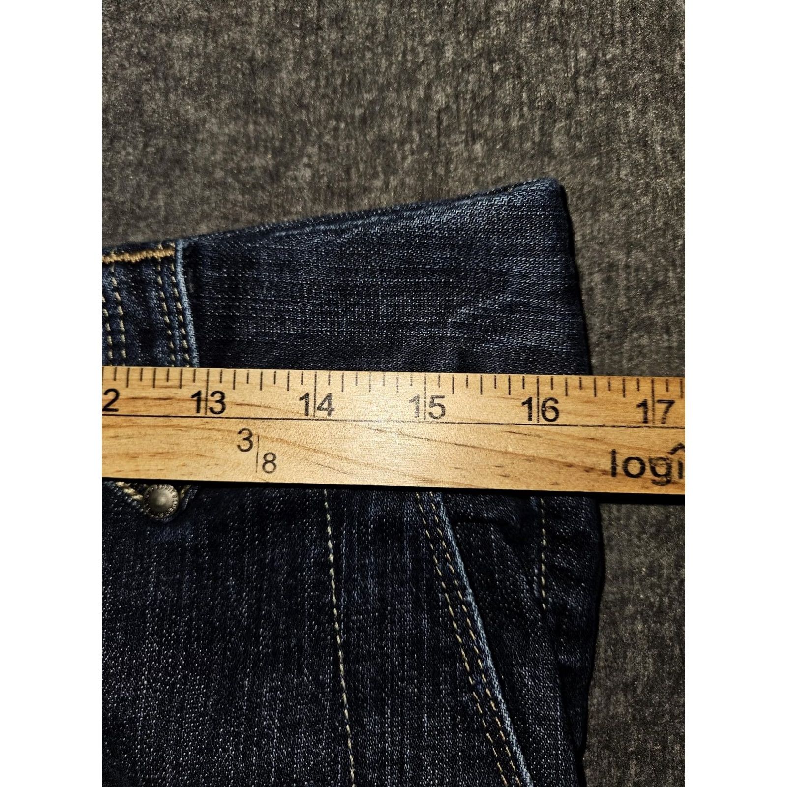 Eddie Bauer Eddie Bauer Jeans Womens 6P Blue Dark Wash Mid Rise Wide-Leg Stretch Denim Pants Size 28" / US 6 / IT 42 - 3 Thumbnail