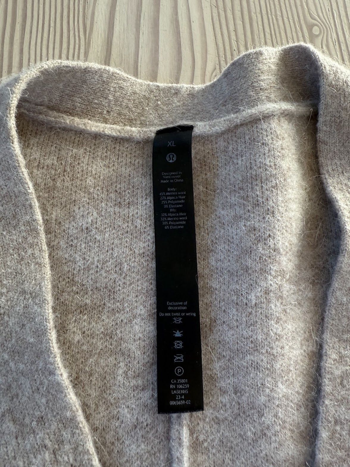 Lululemon Alpaca Wool-Blend Cardigan Sweater Size US XL / EU 56 / 4 - 2 Thumbnail