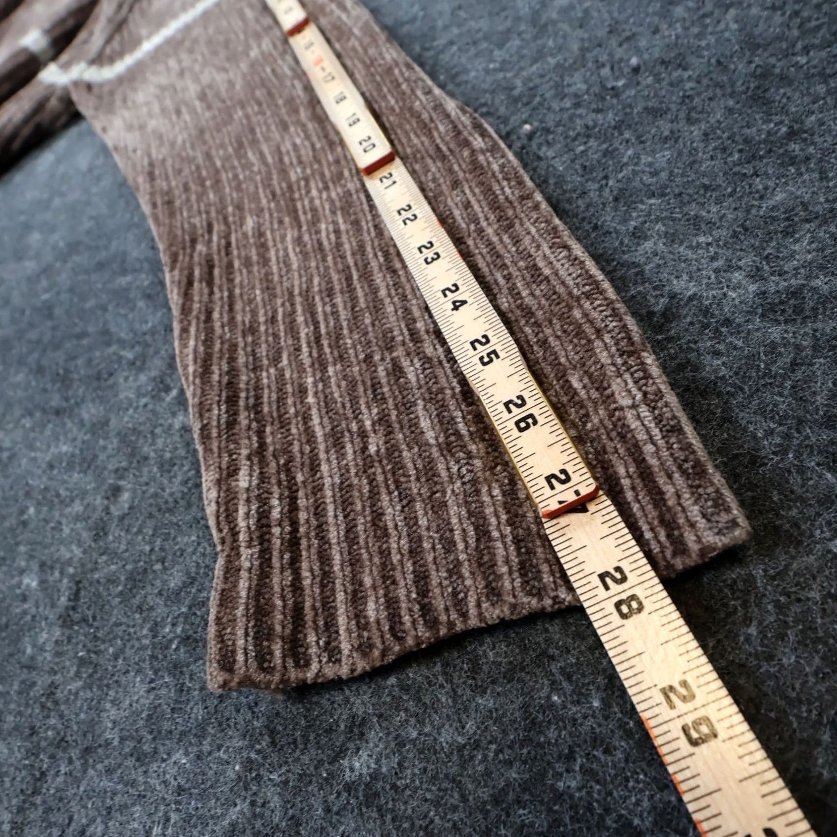 Croft & Barrow Croft & Barrow Sweater Mens XLT Brown Chenille Ribbed V-Neck Striped Size US XL / EU 56 / 4 - 5 Thumbnail