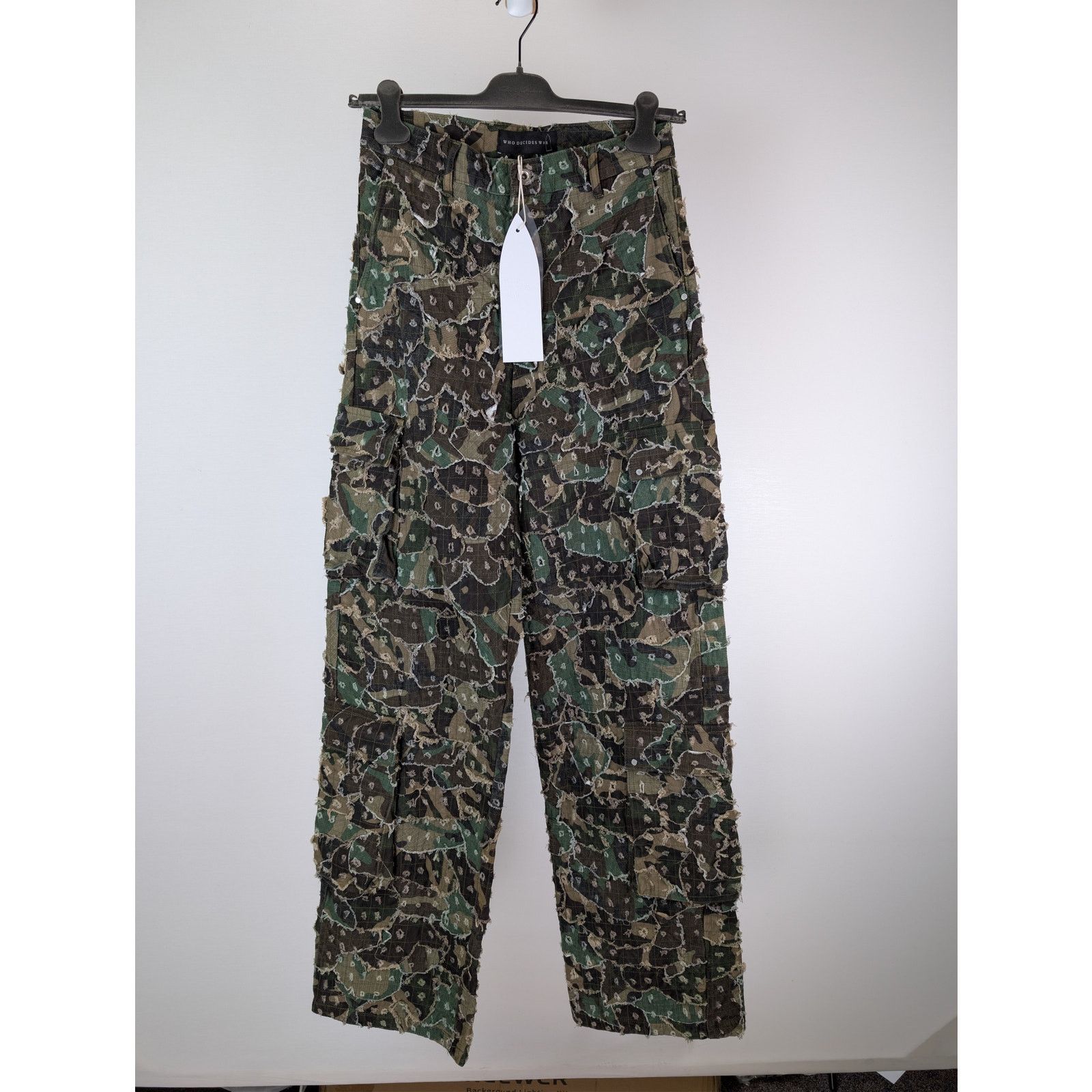 Who Decides War o1rshd1 Micro Distressed Cargo Pants in Olive Size US 30 / EU 46 - 2 Thumbnail