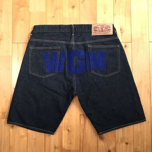 Bape BAPE Embroidered shark denim shorts a bathing ape ★size L Size US 34 / EU 50 - 4 Thumbnail