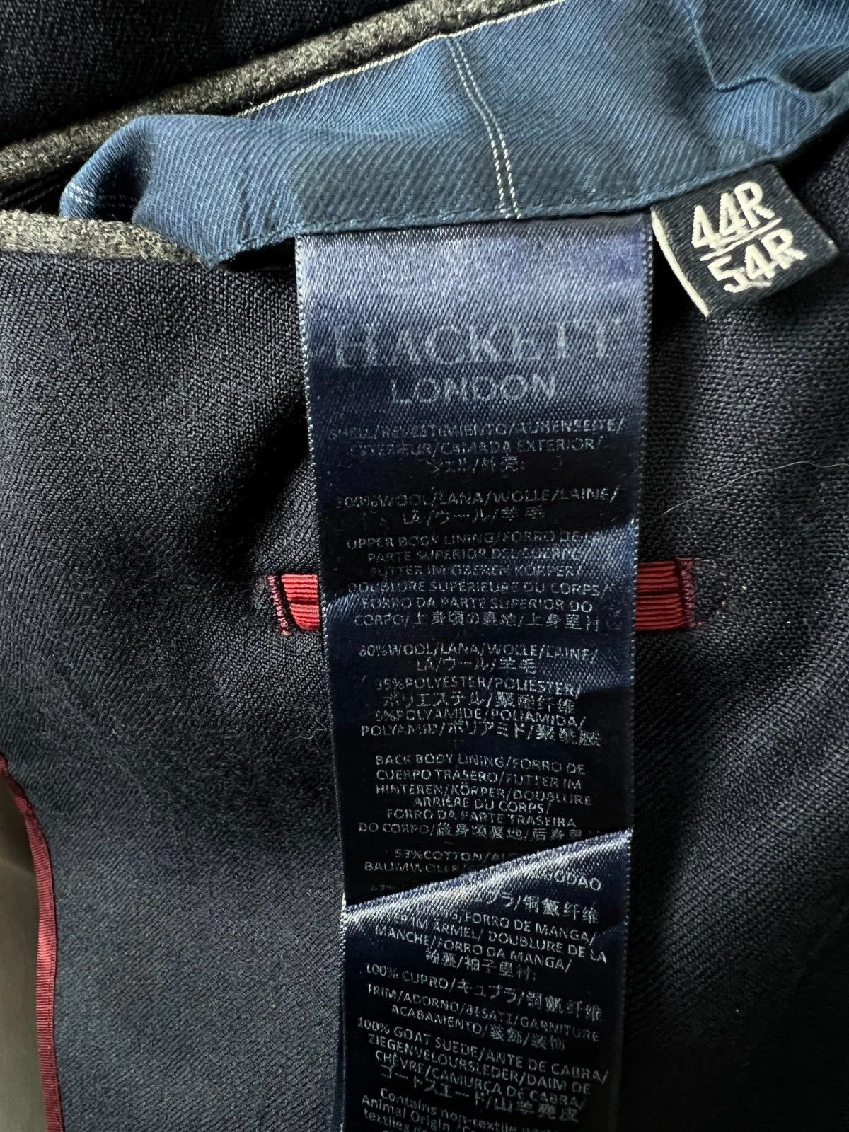 Hackett Hackett London Plain Flannel Half Lined Blazer Jacket Size 44R - 10 Thumbnail