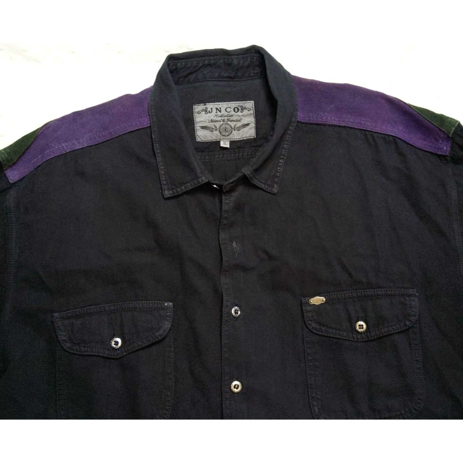 JNCO VINTAGE JNCO Los Angeles Shirt Button-Up XL Black Men's XLarge Long Sleeve Shirt Size US XL / EU 56 / 4 - 4 Thumbnail