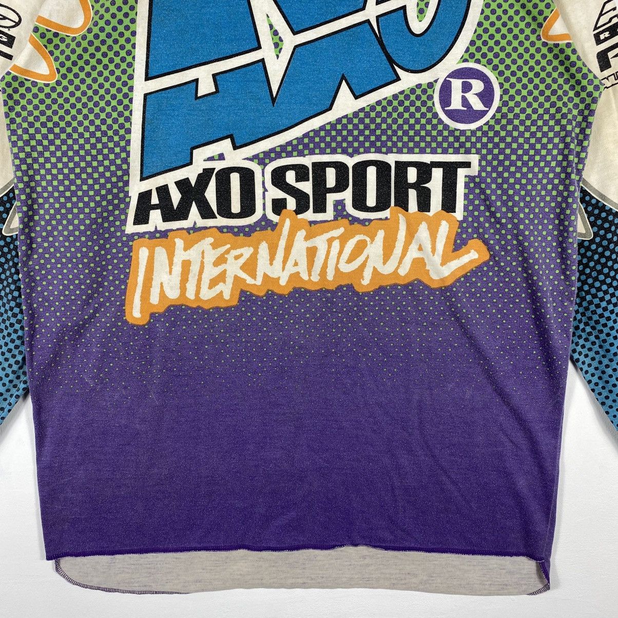 Vintage Vintage 90's AXO SPORT INTERNATIONAL Long Sleeve Jersey Size US L / EU 52-54 / 3 - 5 Thumbnail
