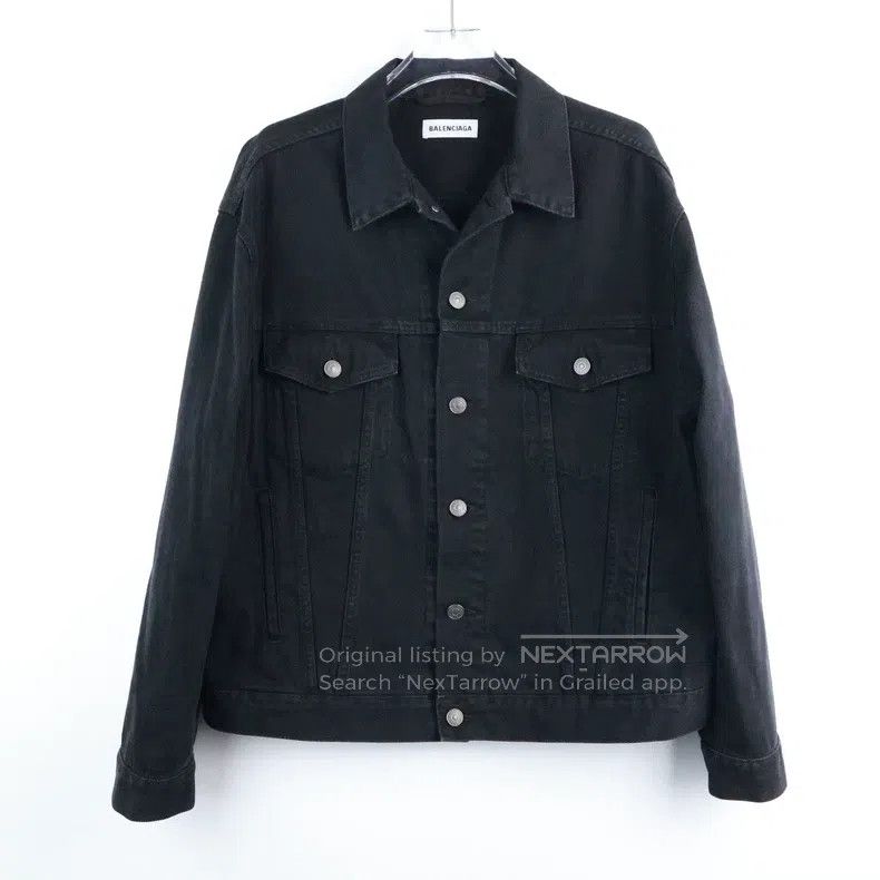 Balenciaga Balenciaga Black Denim Jacket Size XXS / US 00 / IT 34 - 1 Thumbnail