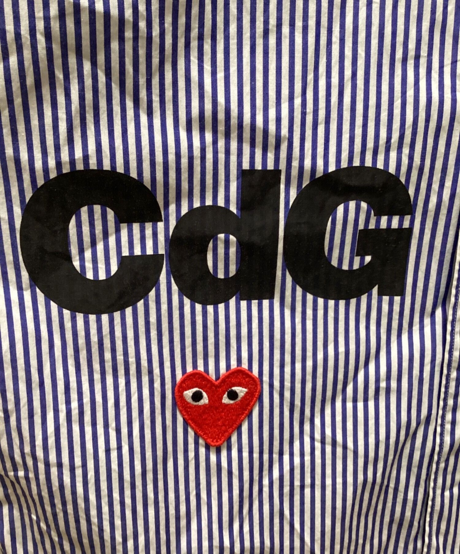 Comme des Garcons PLAY PLAY COMME des GARÇONS × CDG Heart Patch Striped Shirt L Size US L / EU 52-54 / 3 - 4 Thumbnail