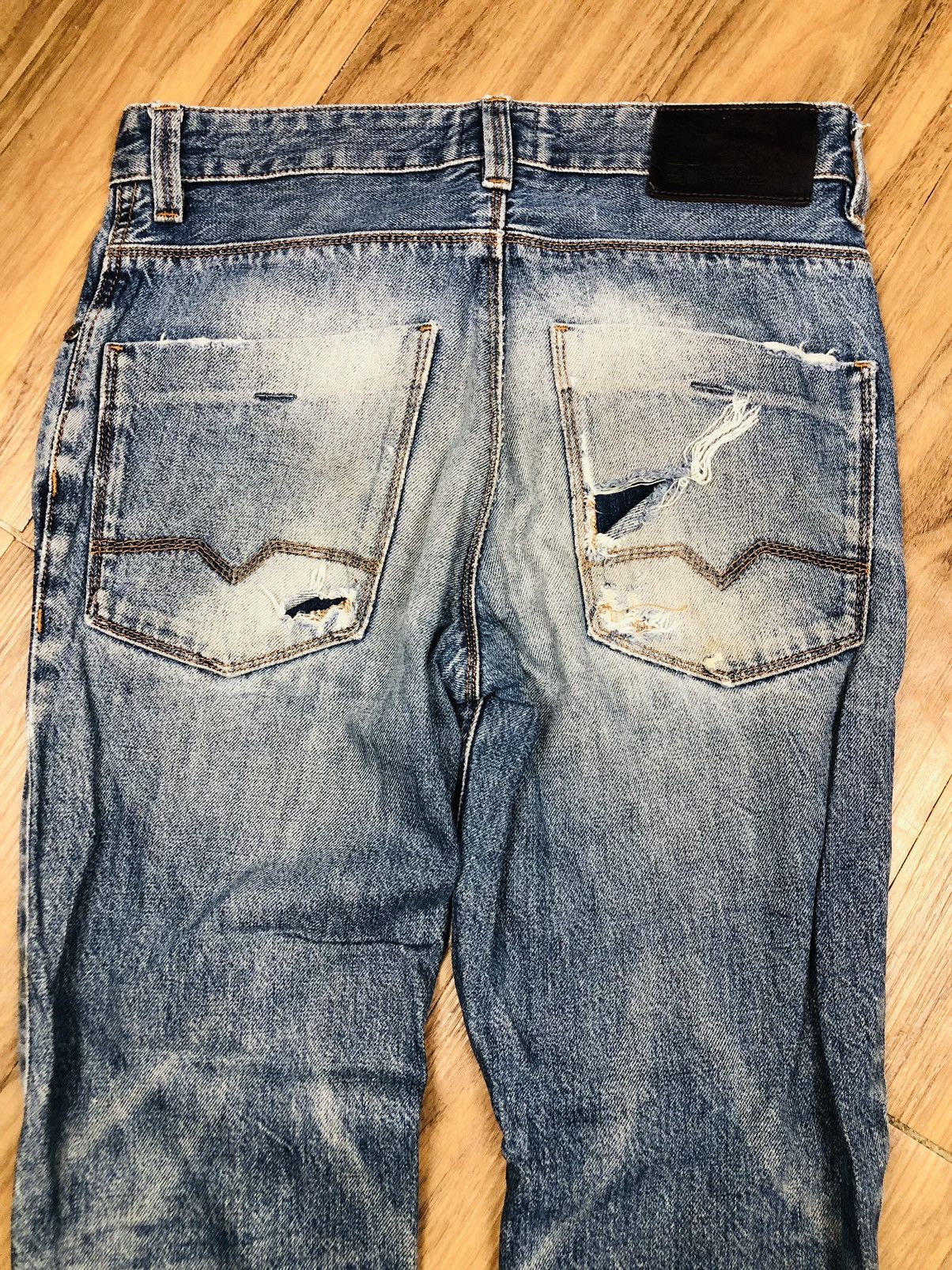 Japanese Brand Boss Orange Distressed Jeans (33) Size US 30 / EU 46 - 18 Thumbnail