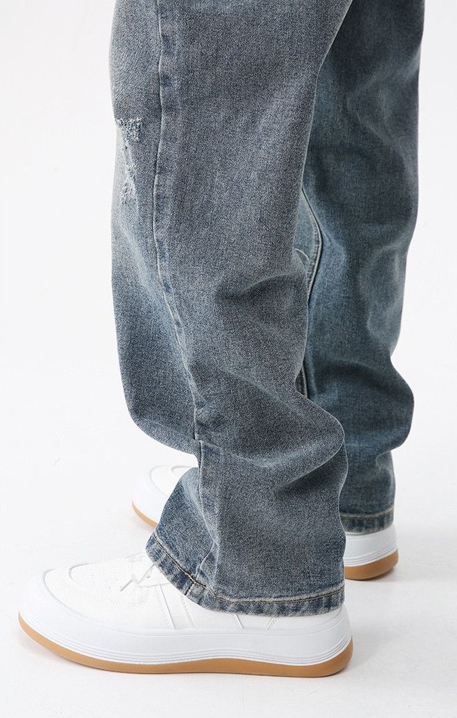 Japanese Brand × Jean Straight-leg loose-fitting distressed jeans Size US 32 / EU 48 - 5 Thumbnail