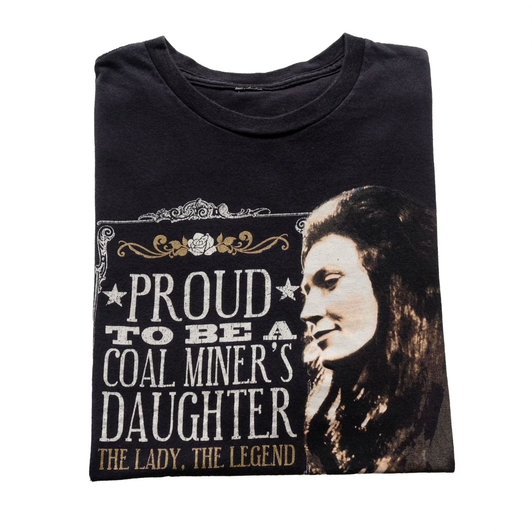 Delta VINTAGE LORETTA LYNN COUNTRY MUSIC T SHIRT XL Black 90s Y2K MENS Size US XL / EU 56 / 4 - 2 Thumbnail