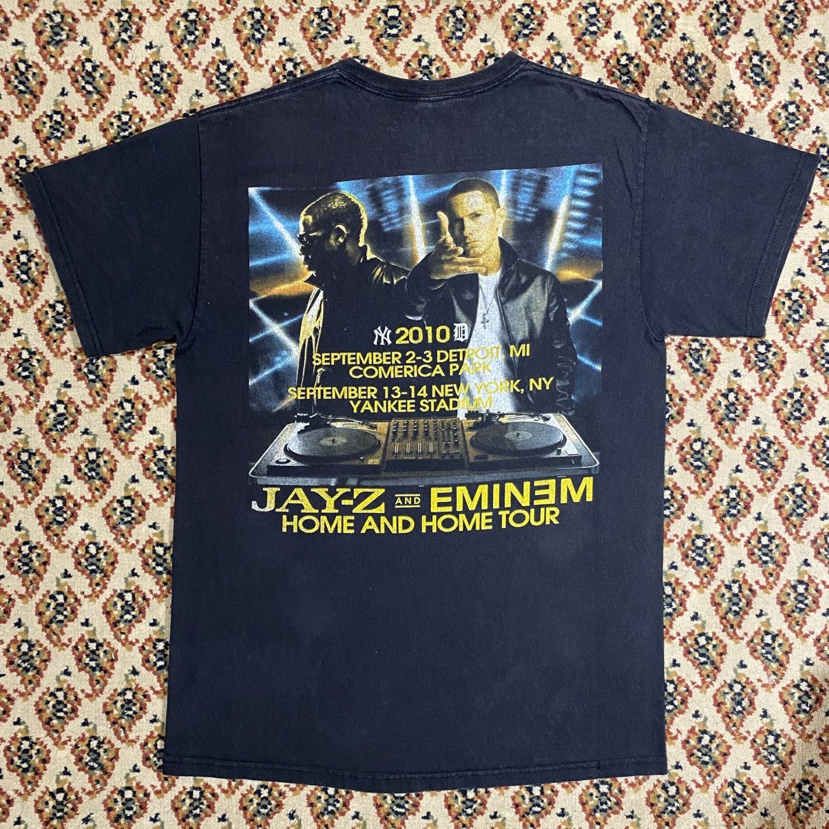 Eminem × Jay-Z × Vintage Vintage 2010 Eminem x Jayz Home And Home Tour Rap Tee Size US S / EU 44-46 / 1 - 4 Thumbnail