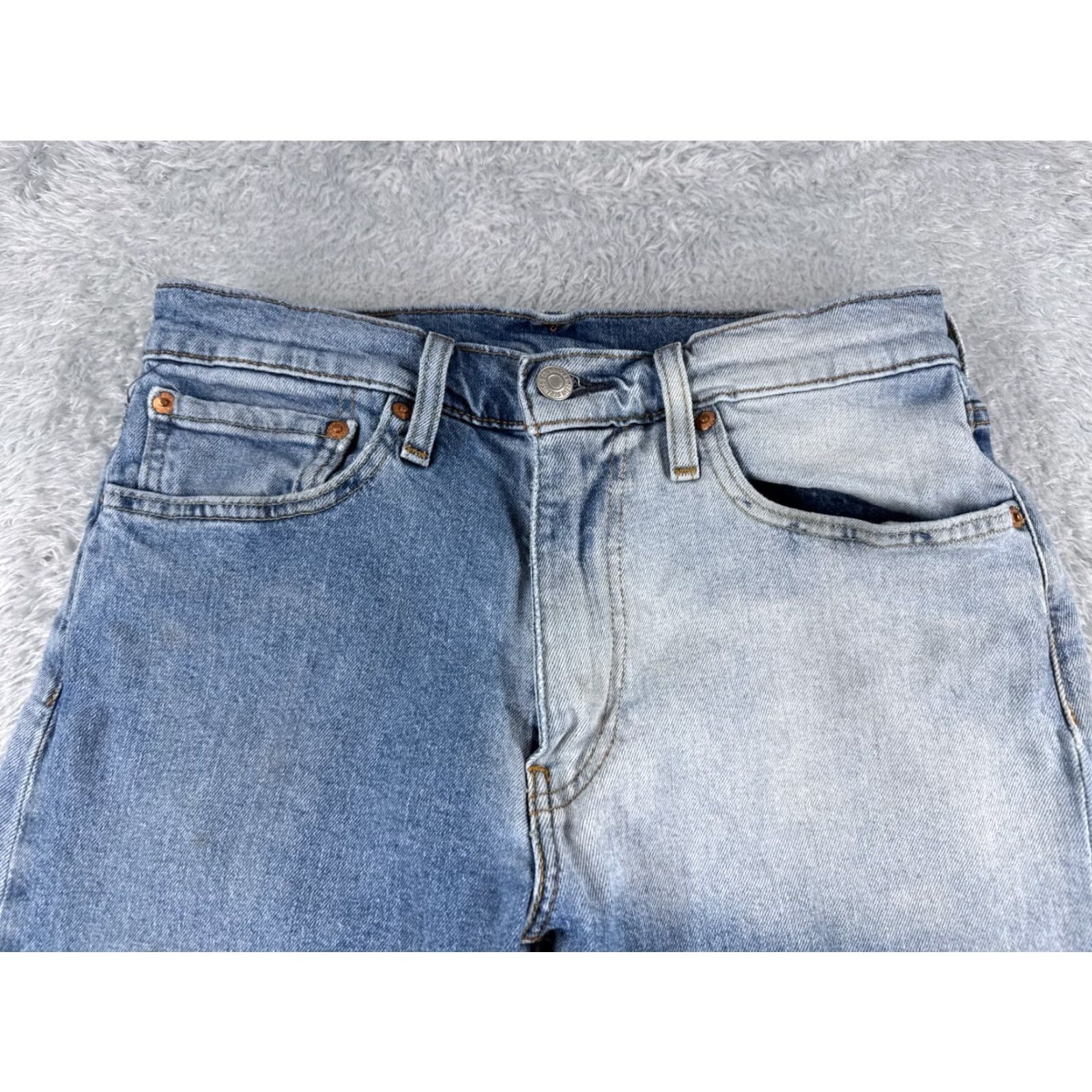 Levi's Levis 512 Jeans Denim Blue 29x27 32 5-Pocket Regular Cotton Stretch Distressed Vintage No? (Need to avoid N/A) Size US 32 / EU 48 - 4 Thumbnail