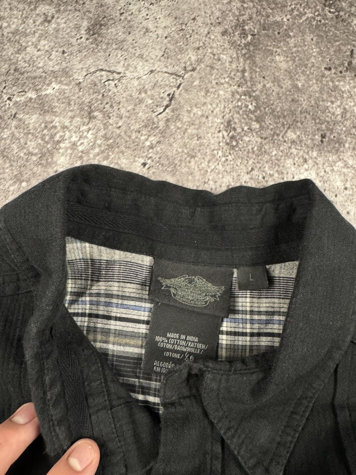 Harley Davidson Rare Vintage Shirt Harley Davidson racing black fire Eagle Size US L / EU 52-54 / 3 - 8 Thumbnail
