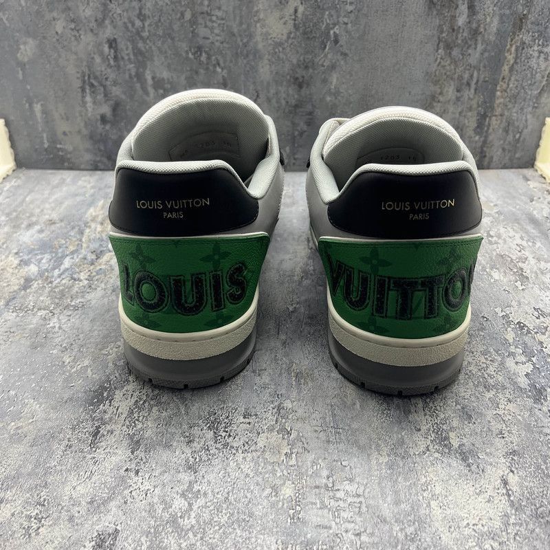 Louis Vuitton Louis Vuitton Trainer Low Top Sneakers in Black Green -2508 Size US 10.5 / EU 43-44 - 2 Thumbnail