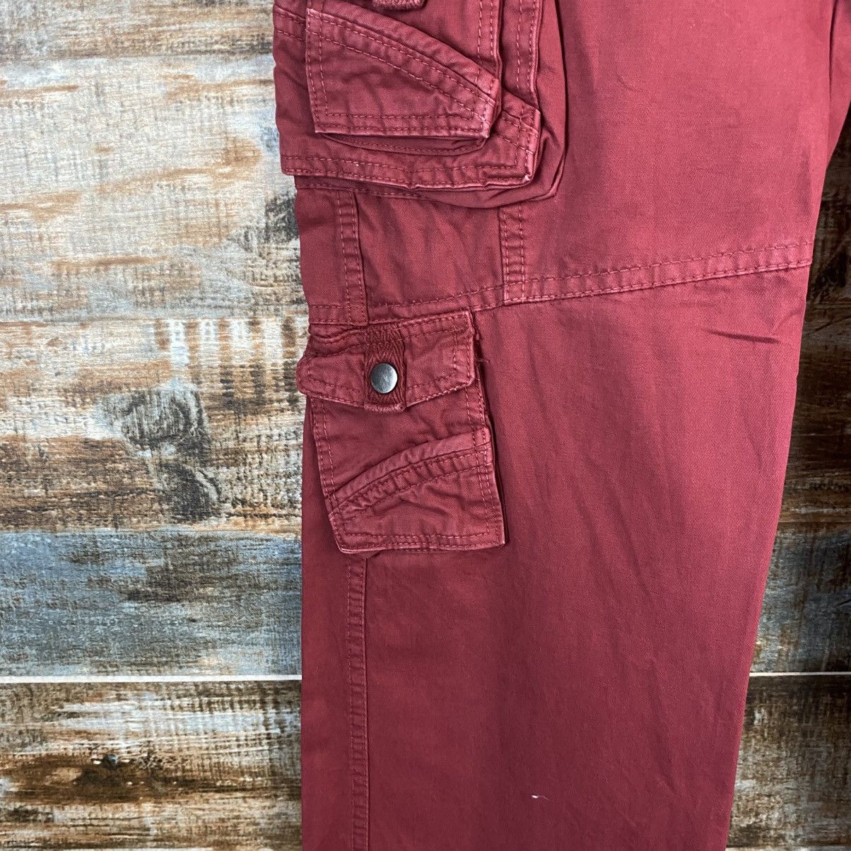 DL Japanese Brand Red Cargo Multipocket Pants #C1007