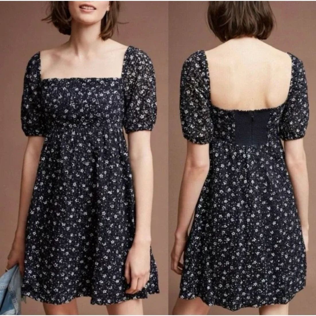 Anthropologie Anthropologie Maeve Lillianne Embroidered‎ Eyelet Floral Dre Size XS / US 0-2 / IT 36-38 - 1 Thumbnail
