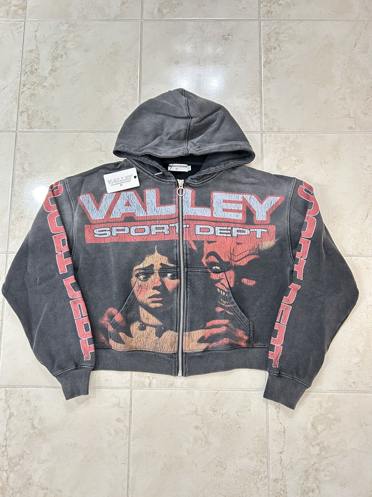 Vale Forever Valley Devil’s Advocate Zip Up Black Hoodie New