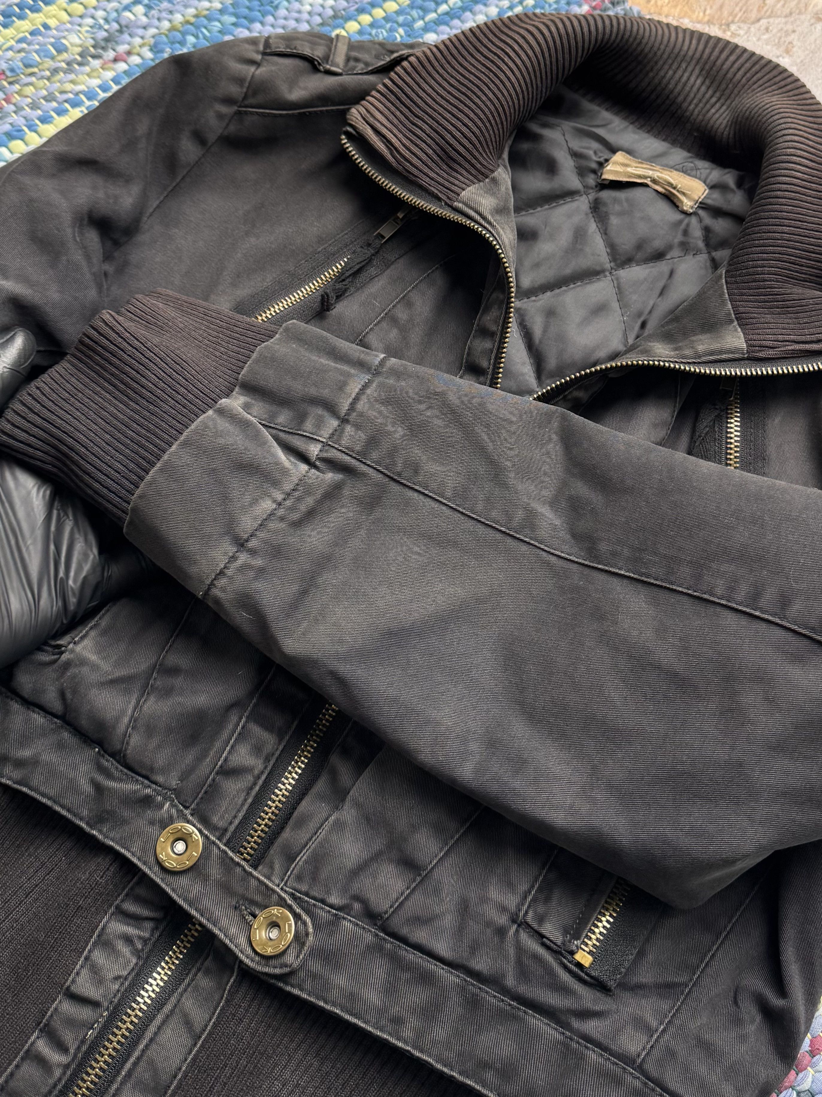 Vintage Vintage Black Crop Jacket Bomber Zip Utility Casual Coat Size M / US 6-8 / IT 42-44 - 4 Thumbnail