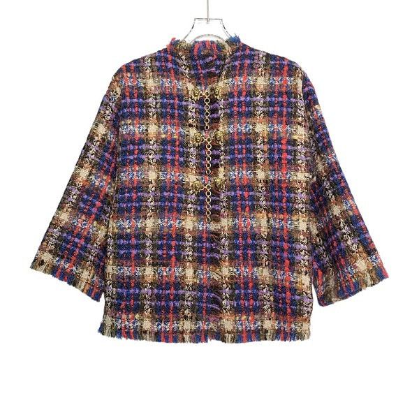 Gucci Gucci Lion Head Tweed Jacket Size 36 Size XS / US 0-2 / IT 36-38 - 1 Thumbnail