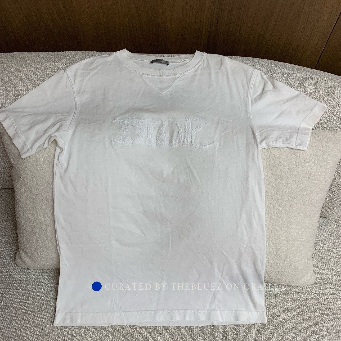 Dior Embroidered Logo T-Shirt in White Size US XXS / EU 40 - 1 Thumbnail