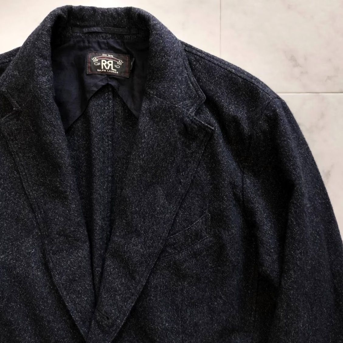 Ralph Lauren RRL Ralph Lauren Sport Coat Jacket Tweed Wool Navy Casual Size M Men Size US M / EU 48-50 / 2 - 5 Thumbnail