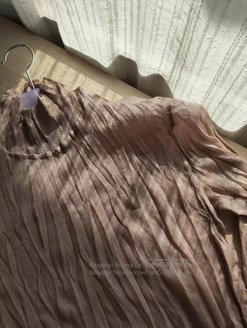 Yohji Yamamoto Yohji Yamamoto Y's Pink Pleated Long Sleeve Top Size US M / EU 48-50 / 2 - 4 Thumbnail