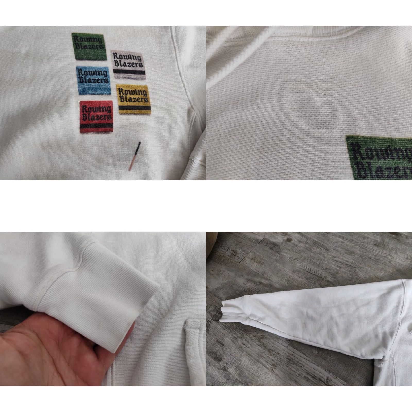 Rowing Blazers ROWING BLAZERS Men's Size Large White Graphic Cotton Hoodie Sweatshirt Casual Winter Fall Spring Summer Size US L / EU 52-54 / 3 - 8 Thumbnail