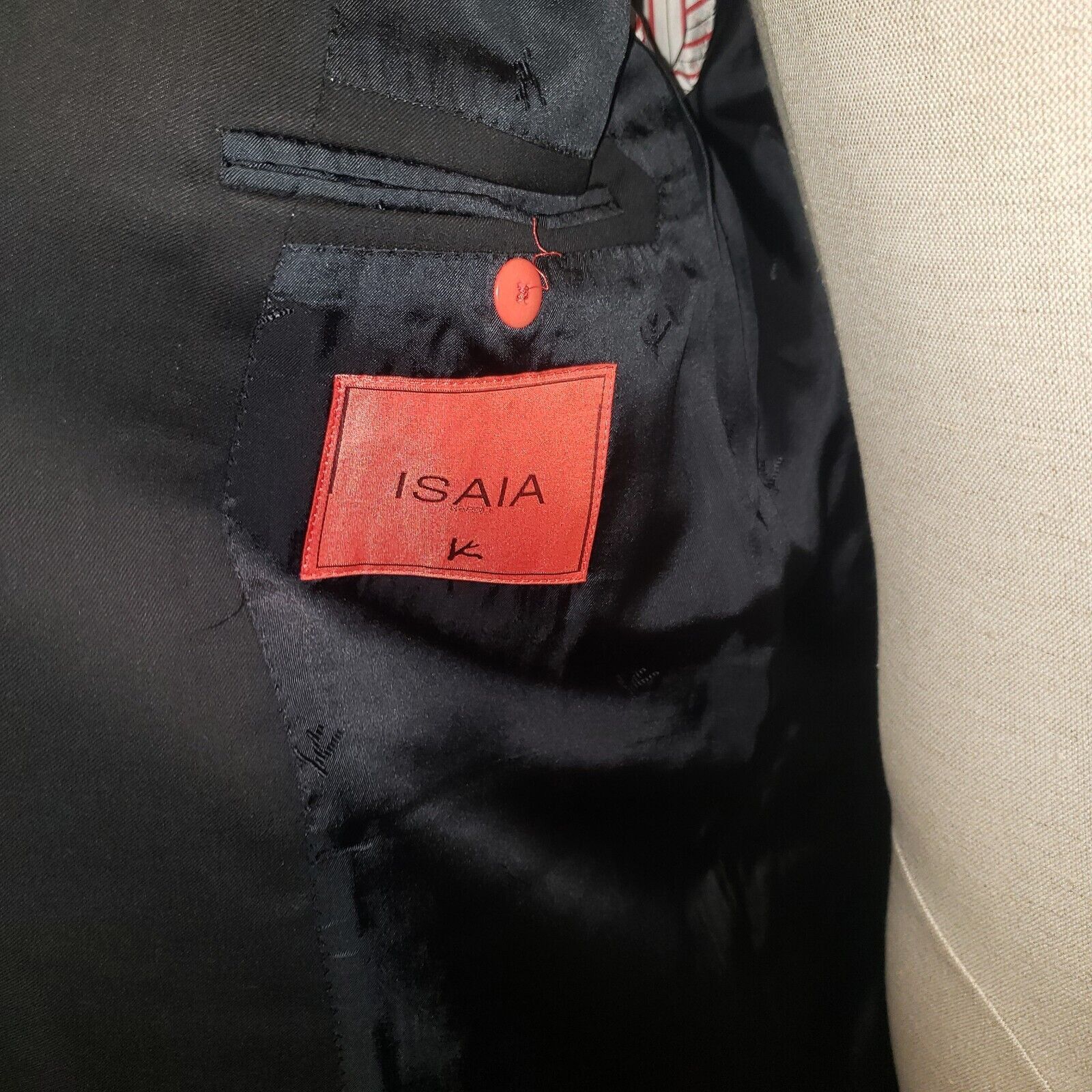 Isaia Isaia Napoli Solid Black Sport Coat Jacket Sz 42 R (52R EU) Size 42R - 4 Thumbnail