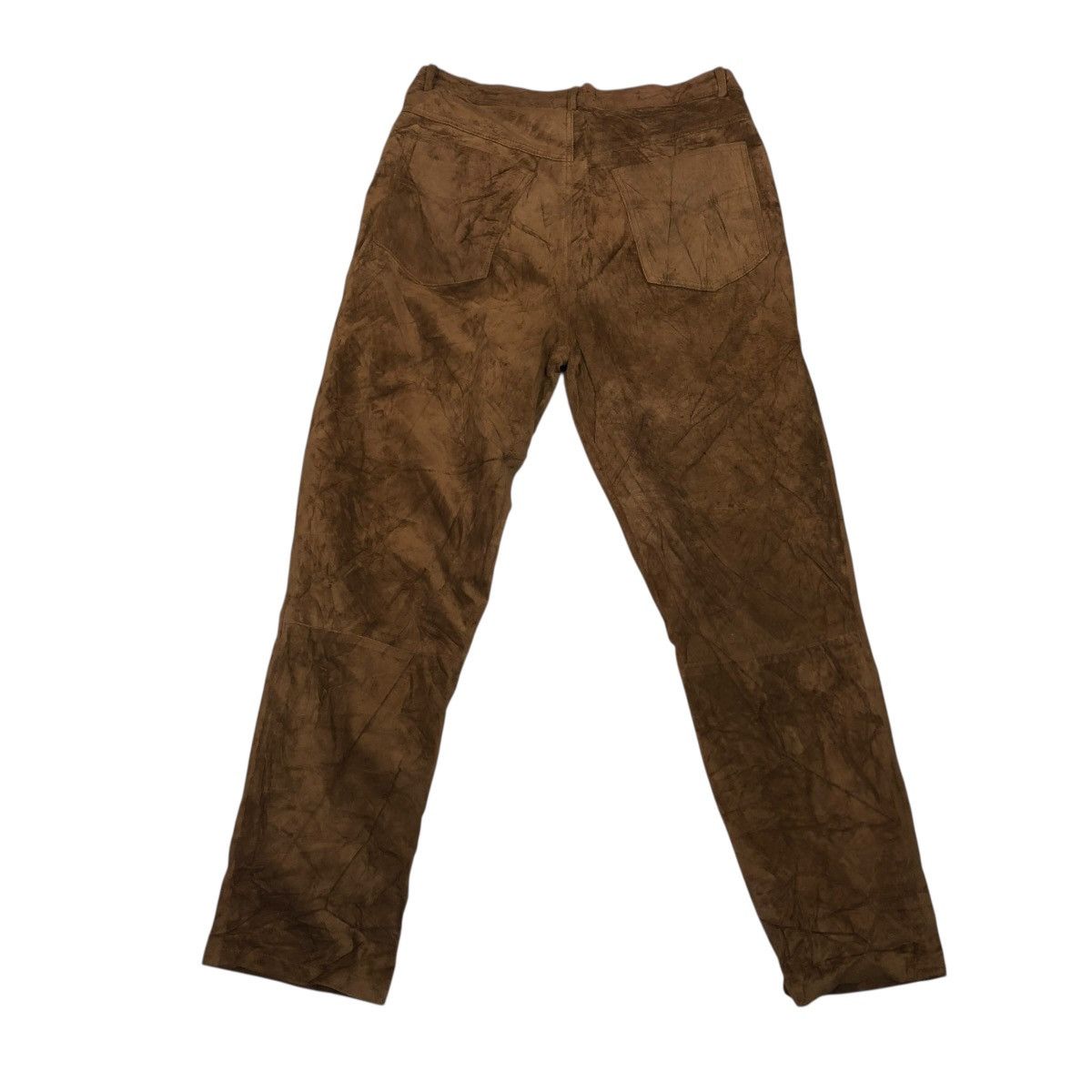 Japanese Brand 🔥VINTAGE SUEDE SOFT LEATHER PANTS BIKER HALLHUBER Size US 32 / EU 48 - 2 Thumbnail